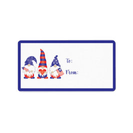 Etiqueta Quarto De Julho Gnomos Azul Branco