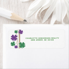 Etiqueta Quatro Ruas de Shamrock de revelo Folha, Rótulo do