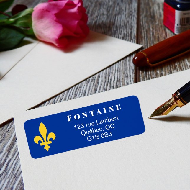 Etiqueta Quebec Fleur de Lis (Criador carregado)