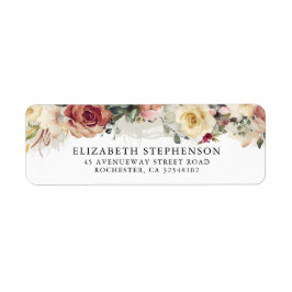 Etiqueta Quebra da Rustic Bloom Elegante Watercolor