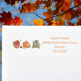 Etiqueta Quebra de Aquarela Coisas Favoritas Endereço de De