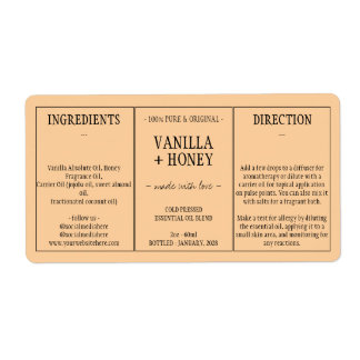 Etiqueta Quebra de Frasco Cosmético de Óleo Essencial