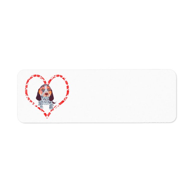 ETIQUETA QUEEN ELIZABETH POCKET BEAGLE HEART (Frente)