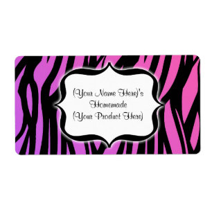 Etiqueta quente personalizada da zebra