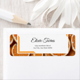 Etiqueta Querida Um Pequeno Chá de fraldas De Citros Laranj