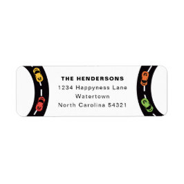 Etiqueta Race Track Boys 4th Birthday White