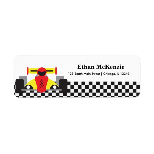Etiqueta Racecar (Frente)