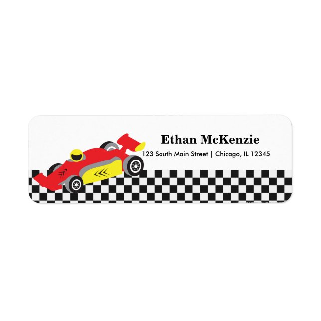 Etiqueta Racecar (Frente)
