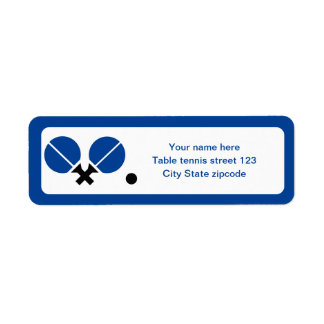Etiqueta Rackets de pingue-pongue de mesa e azul-bola
