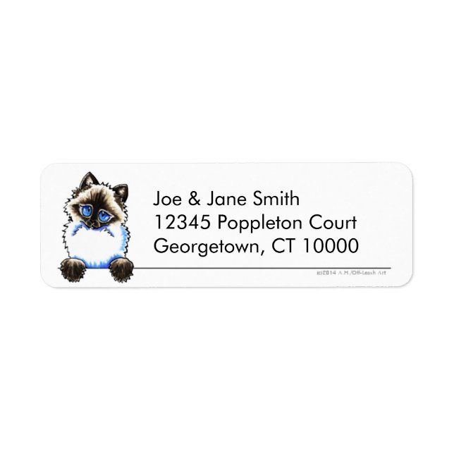 Etiqueta Ragdoll Ragamuffin Cat Limpo e Simples (Frente)