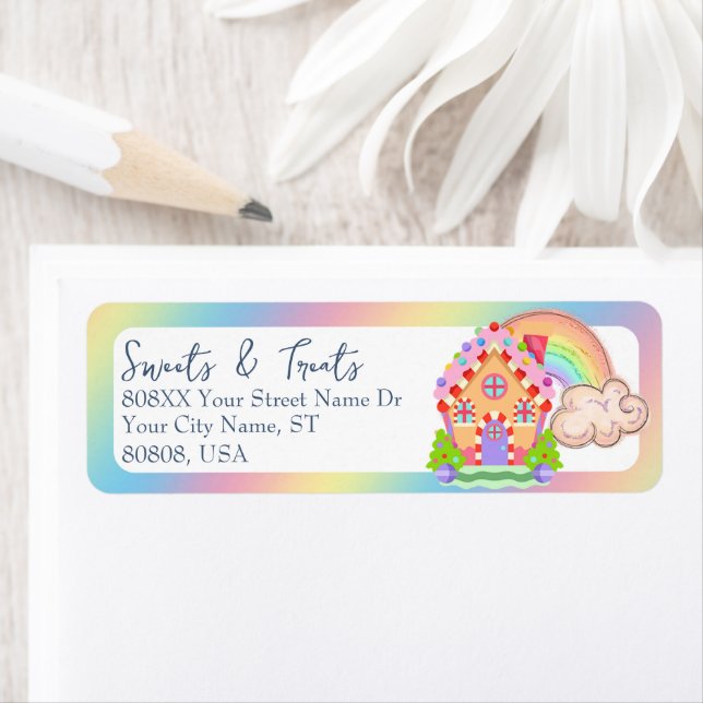 Etiqueta Rainbow Candy Land House (Insitu)