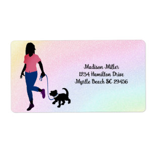 Etiqueta Rainbow Dog Walker/ Pet Sitter Shipping