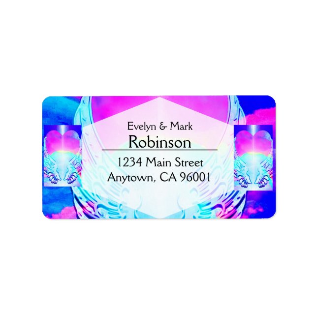 Etiqueta Rainbow Heart e Angel Wings (Frente)