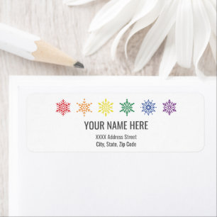 Etiqueta Rainbow Pride Natal