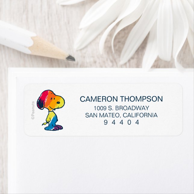 Etiqueta Rainbow Snoopy (Insitu)