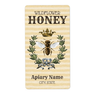 Etiqueta Rainha Bee Honey Jar