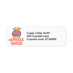 Etiqueta Rainha cupcake