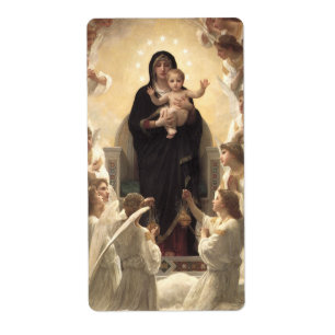 Etiqueta Rainha dos Angels Regina Angelorum, de Bouguereau