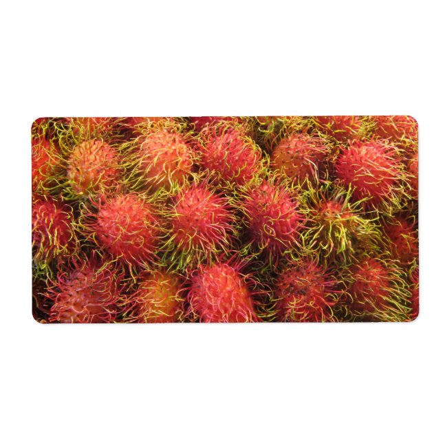 Etiqueta Rambutan Tropical Fruta (Frente)