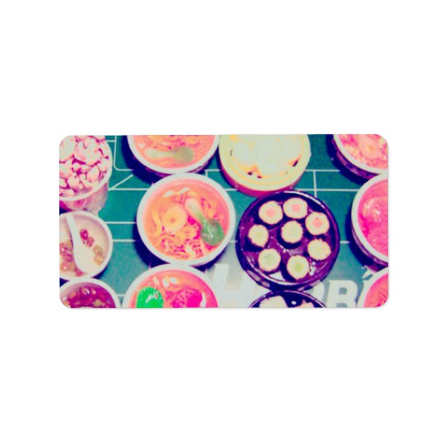 Etiqueta ramen e sushi (Frente)