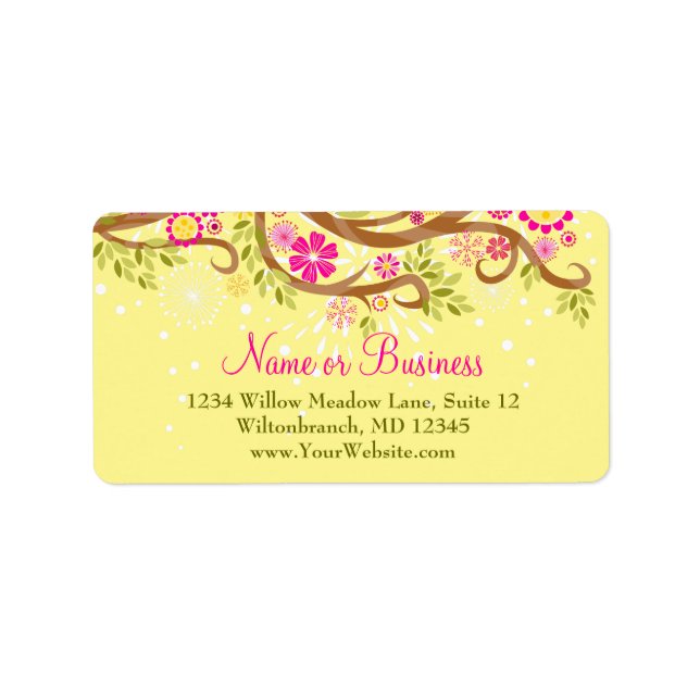 Etiqueta Ramificação Whimsical (Frente)