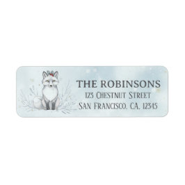 Etiqueta Rapariga de Natal Polar Fox Personalizado Natal