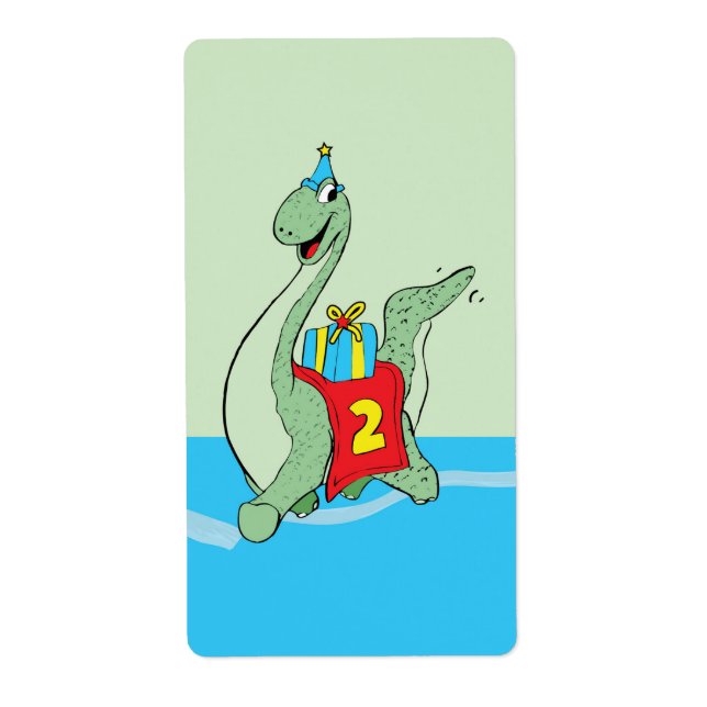 Etiqueta Rapaz, Dinossauro segundo aniversário (Frente)