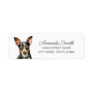 Etiqueta Rat Terrier Return Address Labels