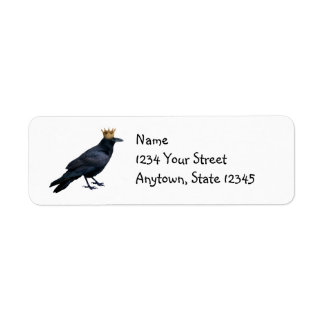 Etiqueta Raven King Return Endereço Labels
