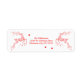 Etiqueta Rebelde natalícia moderna de turfeiras vermelhas e