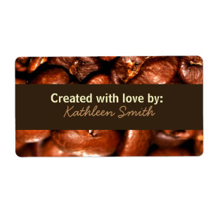 Etiqueta Receita de Coffeebeans/etiqueta dos presentes