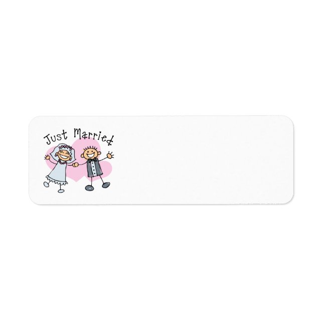Etiqueta Recem casados Stick People (Frente)