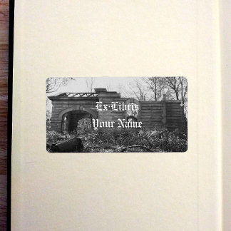 Etiqueta Recepção do Bookplate Ruin