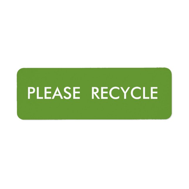 Etiqueta Reciclar Verde — Entrega de Aviso Simples (Frente)