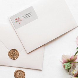 Etiqueta Red Berries Merry Christmas Custom Return Endereço