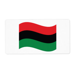 Etiqueta Red, Black & Green Flag