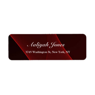 Etiqueta Red Brown Elegant Professional Creative