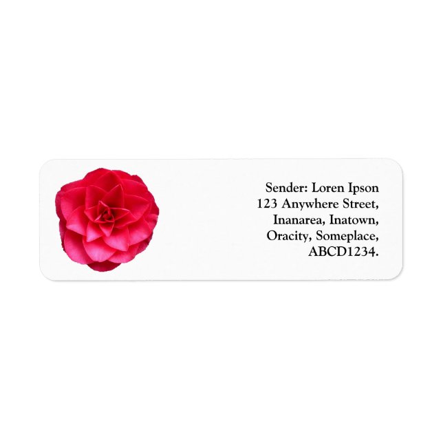 Etiqueta Red Camelia (Frente)