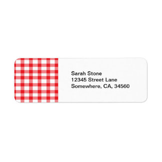 Etiqueta Red Gingham