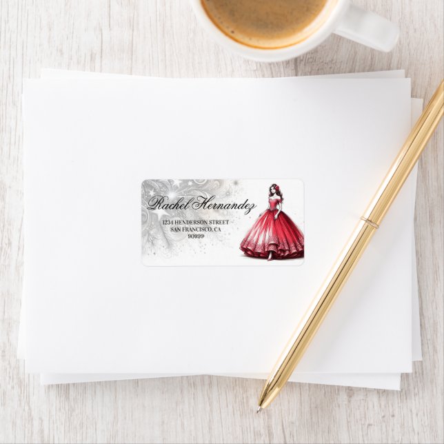 Etiqueta Red Quinceañera Girl (Insitu)