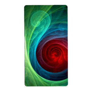 Etiqueta Red Storm Abstrato Art Fractal