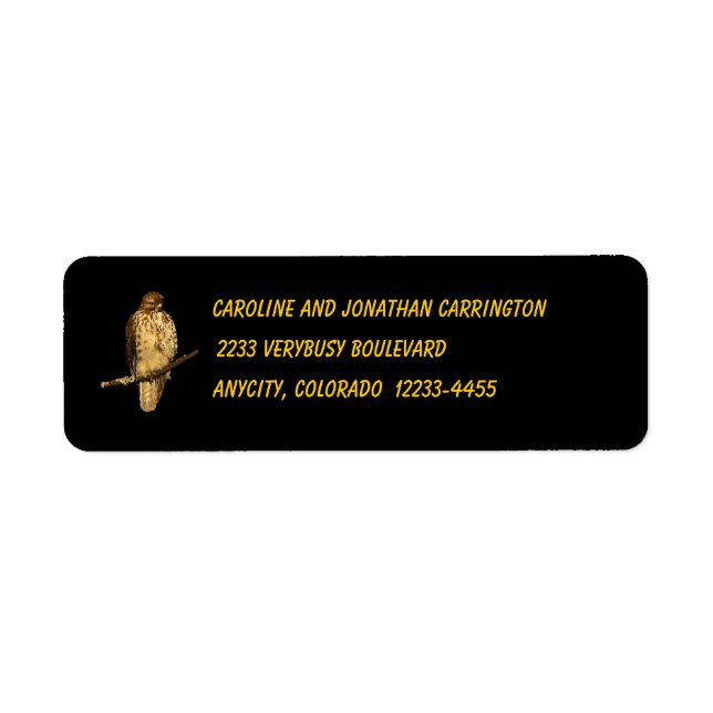 Etiqueta Red Tailed Hawk (Frente)