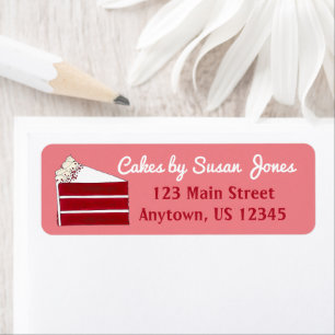 Etiqueta Red Velvet Cake Slice Slice Southern Bakery Desser