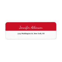 Red White Stripes Creative Script Simples