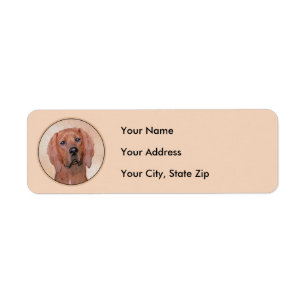 Etiqueta Redbone Coonhound Painting - Arte De Cachorro Orig