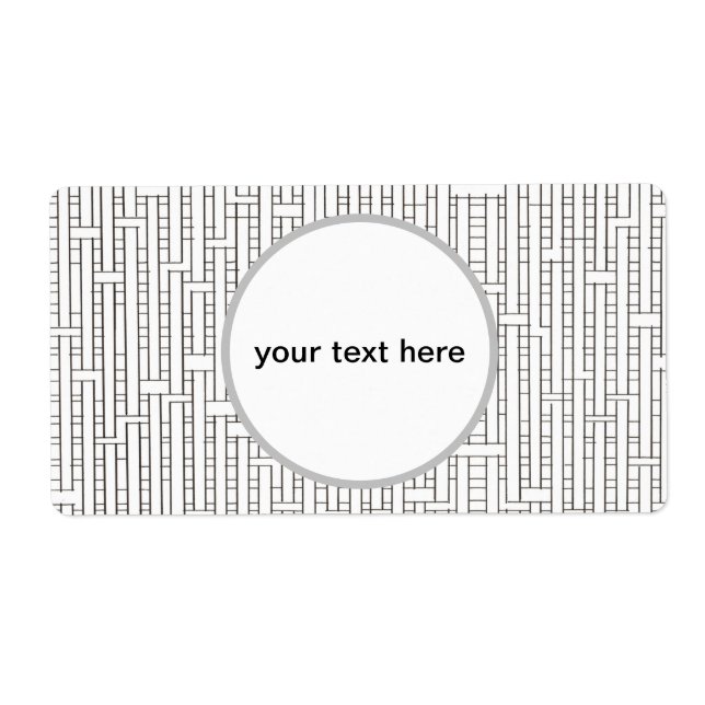 Etiqueta Rede Industrial - Geométrico Modern Bauhaus (Frente)