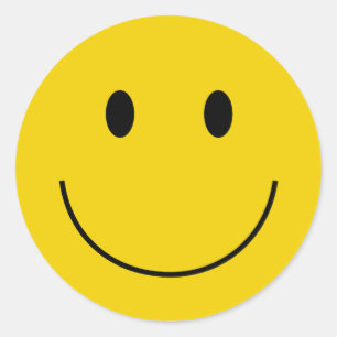 Etiqueta redonda clássica da cara