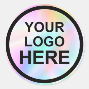 Etiqueta redonda clássica de negócio de logotipo p