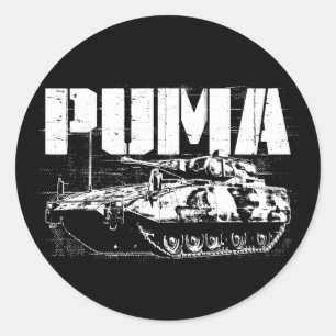 Etiqueta redonda clássica do puma (IFV)