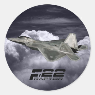 Etiqueta redonda clássica do RAPTOR F-22